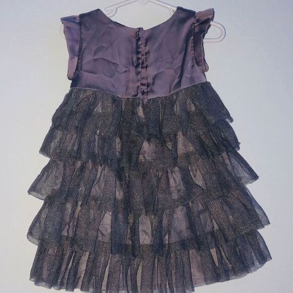 Baby gap 2T grey dress, with glittery tulle ruffles - Picture 4 of 7